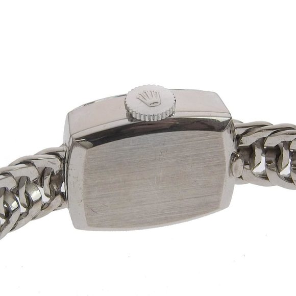 Rolex Precision cal.1800 K18 White Gold Manual Winding Women's Silver Dial Watch - Picture 6 of 7